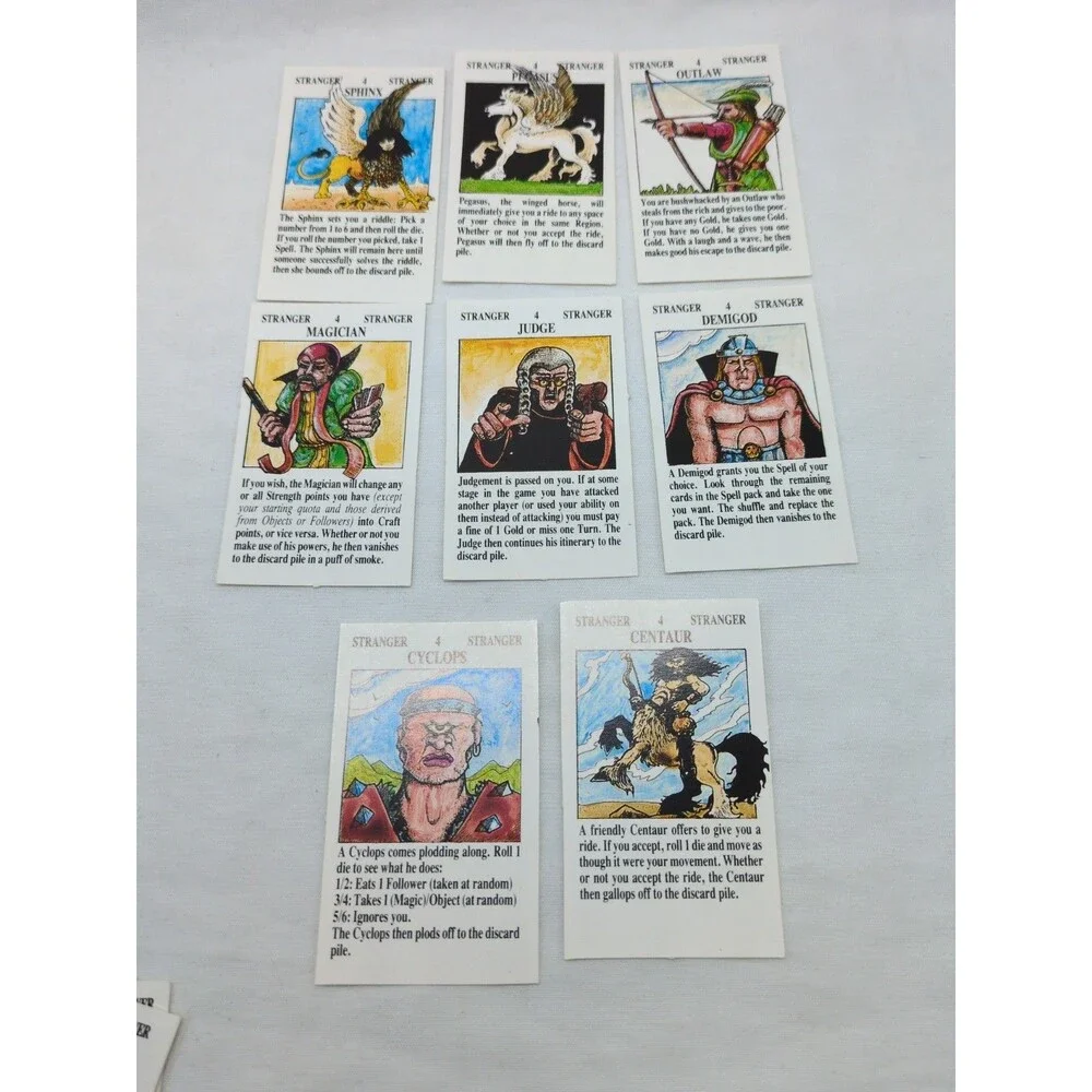 Complete Set Of Small Cards Talisman Expansion Set 1986